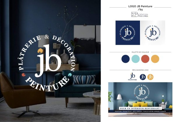 logo JB Peinture, présentation planche ambiance